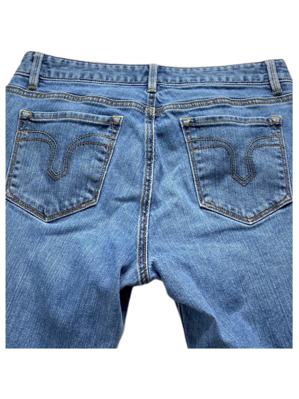 LOFT Curvy Boot Jeans Womens 10 Blue Medium Wash Mid Rise Bootcut Denim - Picture 7 of 10